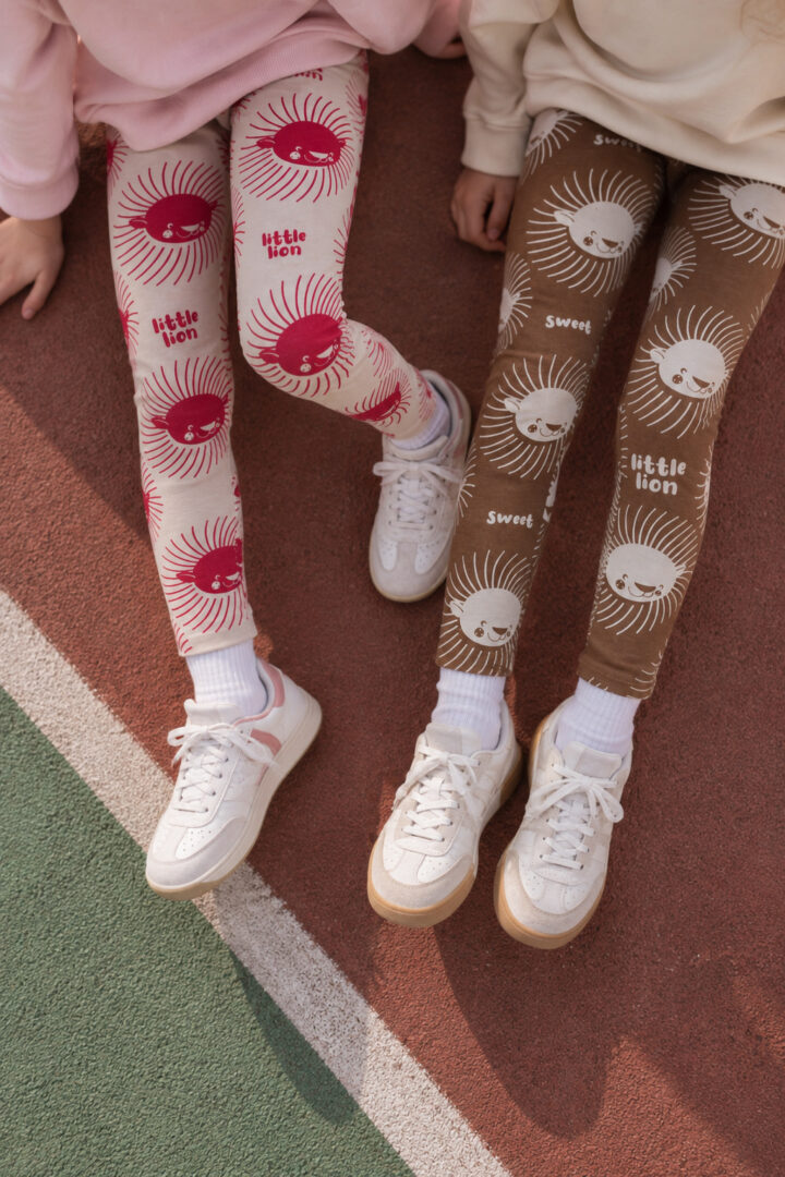 Legginsy Dziecięce Cynamonowe w Lwy