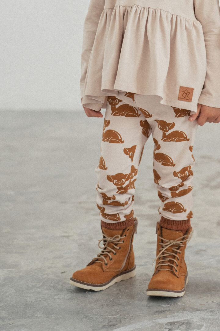 Legginsy Dziecięce Beżowe w Sarenki