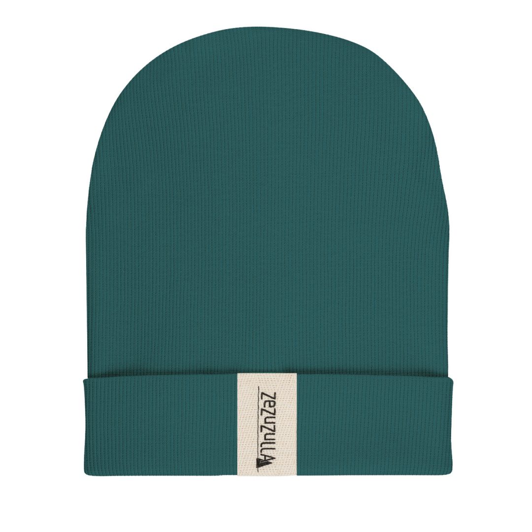 Dziecięca Czapka Prążkowana typu Beanie Szmaragdowa
