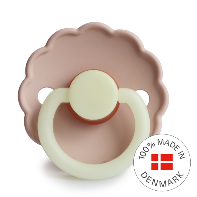 Smoczek dla Niemowląt FRIGG Kauczuk Night Daisy Blush
