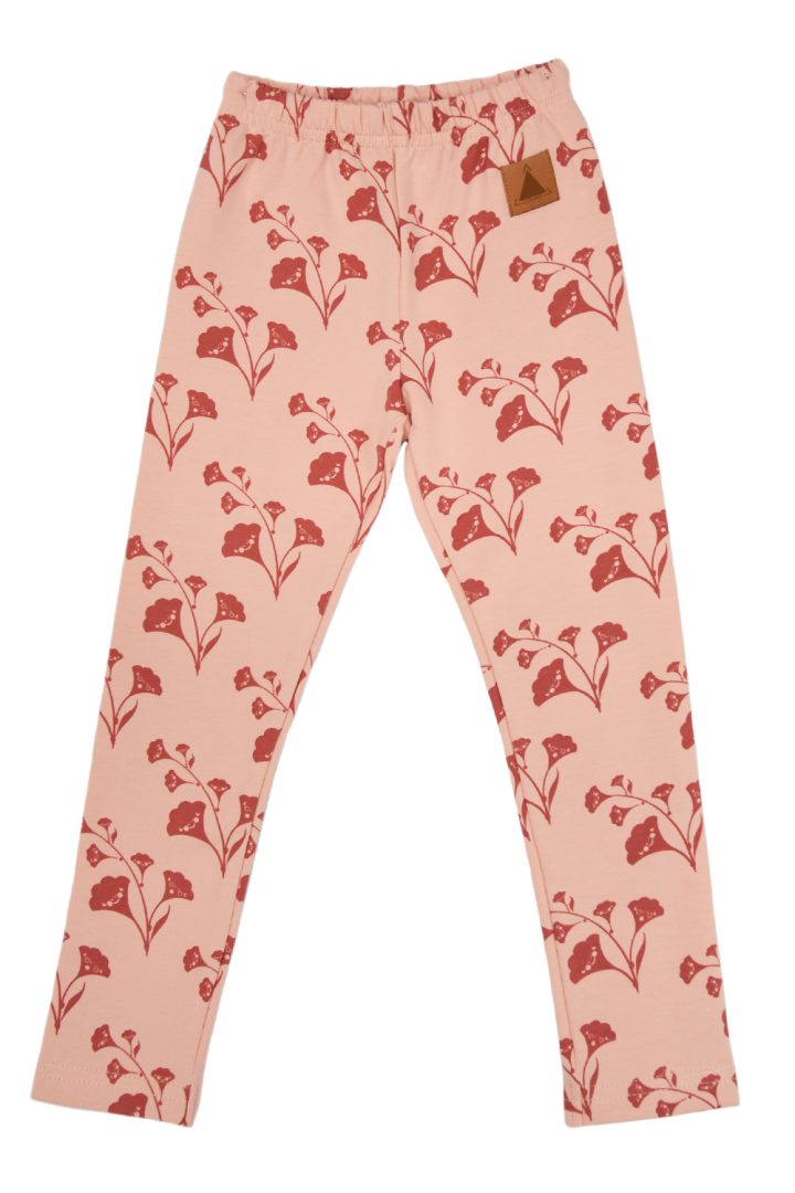 Legginsy Dziecięce Brzoskwiniowe w Dzwoneczki