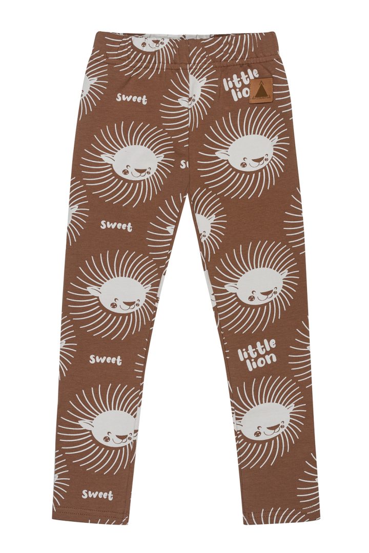 Legginsy Dziecięce Cynamonowe w Lwy