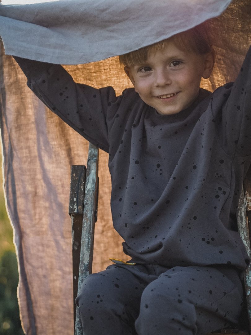 Bluza Dziecięca w Kropki na Graficie